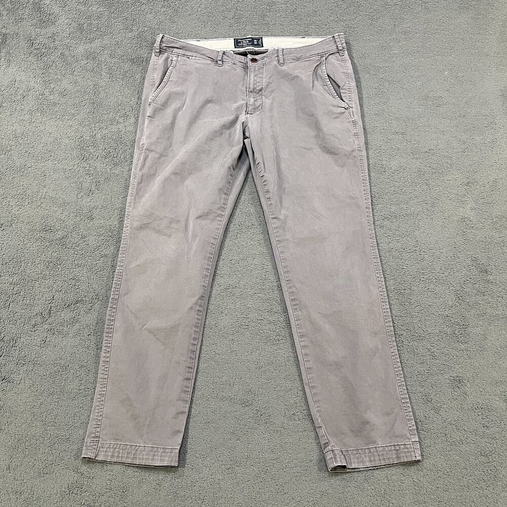 Abercrombie & Fitch Gray Casual Felix Super Slim Stretch Pants Men's Size 36x30